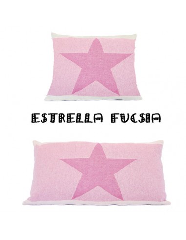 Cojín Estrellas Jacquard Fucsia