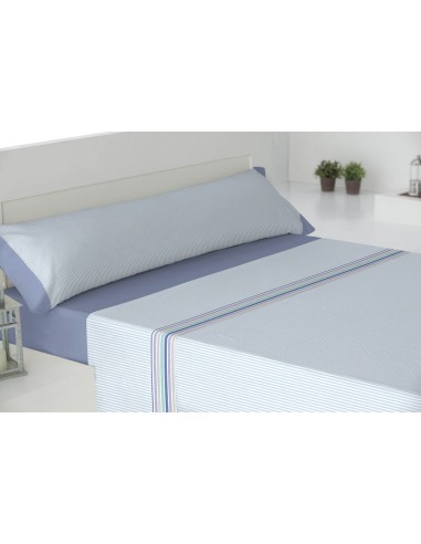 Sabanas Rayas Royal Color Azul Tamaño Cama 90